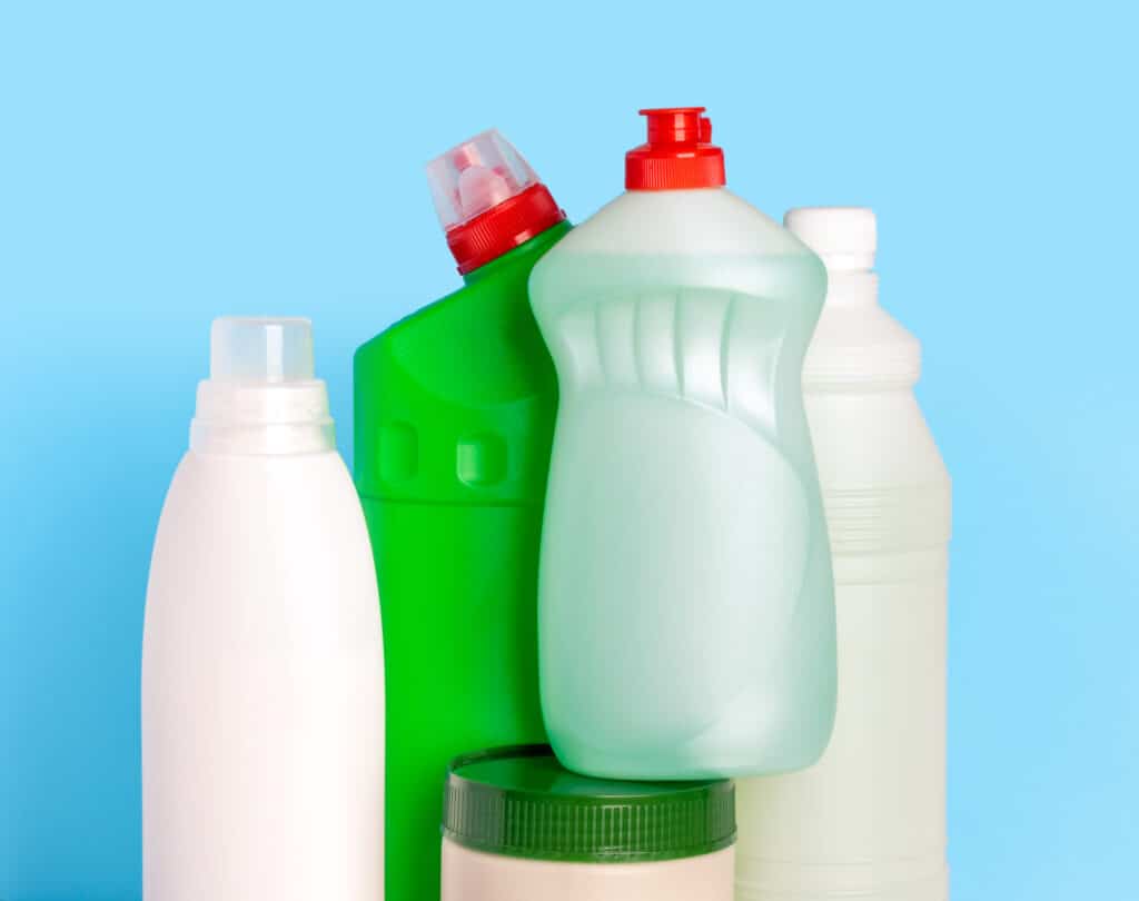 bottles of cleaning products for the home on a blu 2021 11 12 06 14 31 utc 1