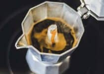 moka coffee cooking in pot on the stove 2021 08 26 18 55 29 utc
