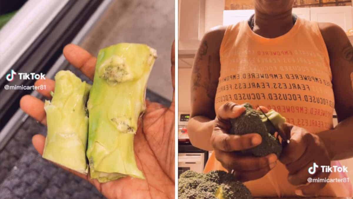 “Pagherò solo per quello che uso”: una donna audace ha tagliato i broccoli al mercato prima di pesarli per risparmiare
