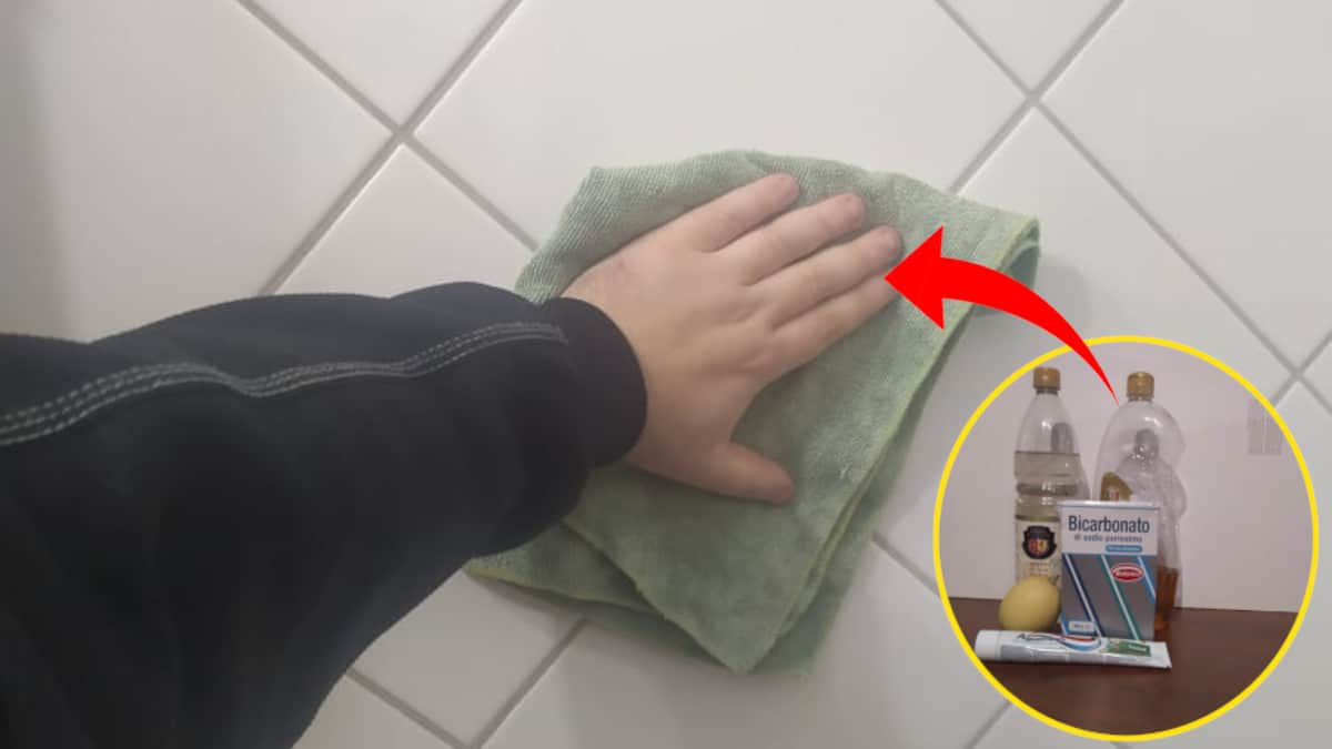 Trucco per pulire il sapone e le incrostazioni che si attaccano alle piastrelle del bagno