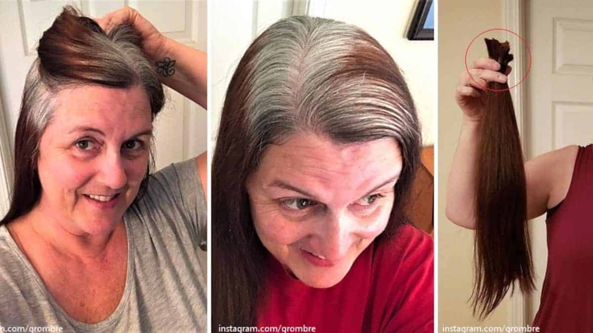 La donna si stanca di tingersi i capelli di grigio e decide di tagliarli molto corti